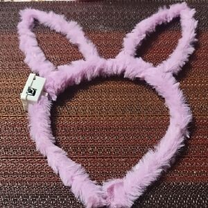 No Boundaries Pink Fuzzy Bunny Ears Headband